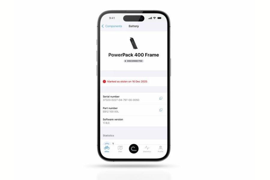 Bosch Flow app mark eBike as stolen